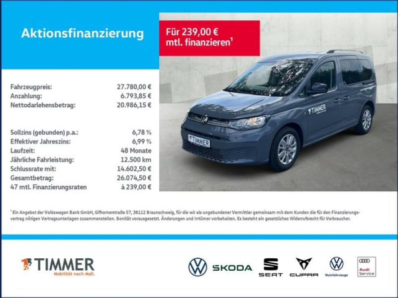 VW  Caddy 2.0 TDI LIFE *RKAM *SHZ *VIRTUAL *LM *GRA, Pure Grey