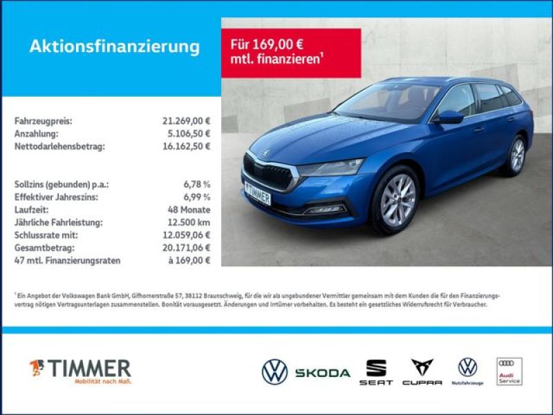 SKODA  Octavia Combi 2.0 TDI STYLE +CANTON +HuD +MATRIX, Race Blau Metallic