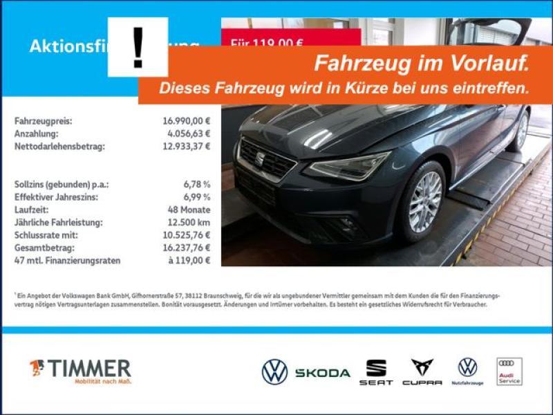 SEAT  Ibiza 1.0 TSI FR +LED +NAVI +SHZ +ALU +DAB +ALLW, Magnetic Grau Metallic