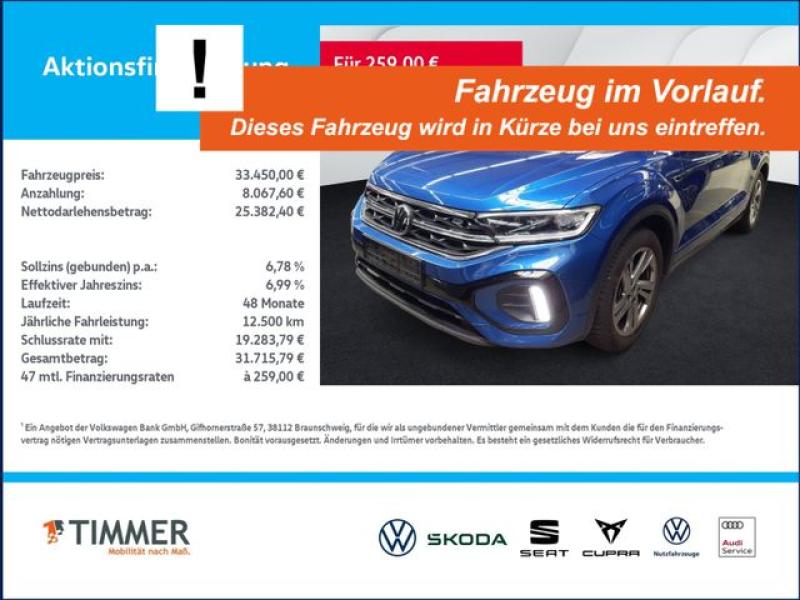 VW  T-Roc Cabriolet 1.5 TSI DSG R-LINE +AHK +LED +AC, Ravennablau Metallic