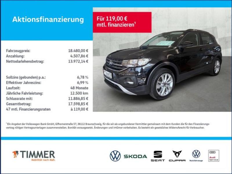 VW  T-Cross 1.0 TSI LIFE +RKAM +VIRTUAL +DAB+ +17" +, Deep Black Perleffekt