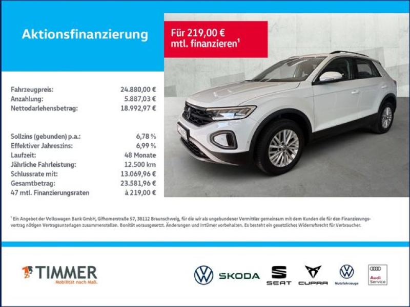 VW  T-Roc 2.0 TDI DSG LIFE +LED +ACC +VIRTUAL +NAVI, Pure White