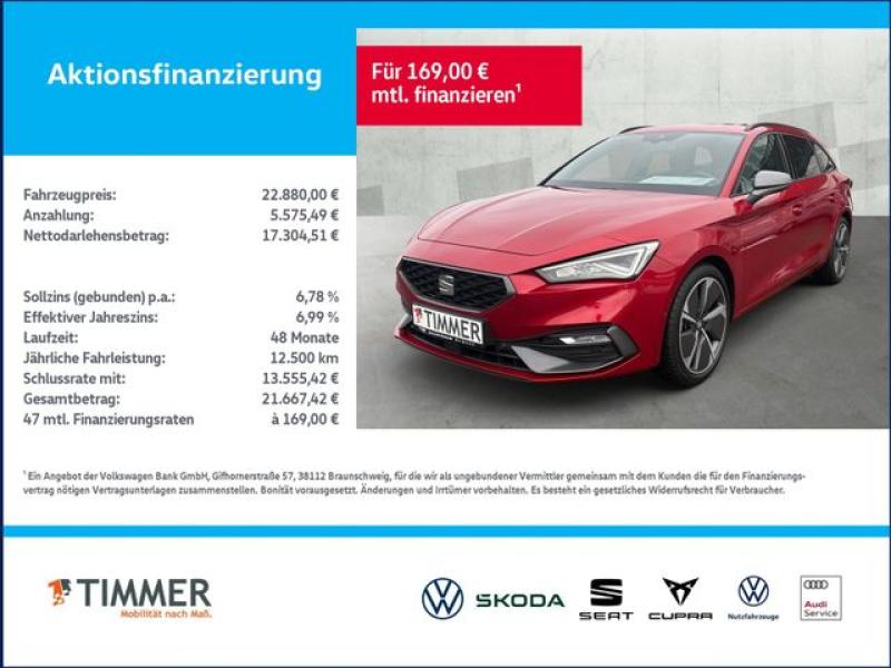 SEAT  Leon ST 1.5 eTSI DSG FR +PANO +LED +ACC +RKAM +N, Desire Rot