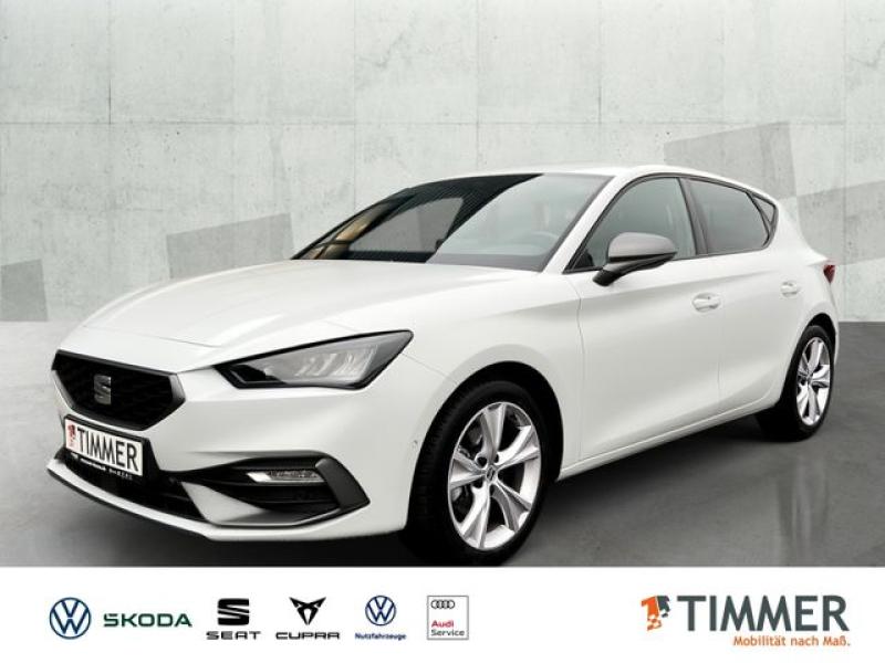 SEAT  Leon FR 1.5eTSI 110kW (150PS)*AHK*DSG*SHZ*GJR*AC, Glacial Weiß Metallic