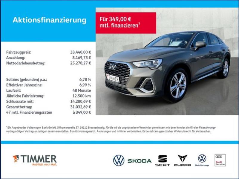 AUDI  Q3 Sportback 35 TDI S tronic S LINE +AHK +LED +A, Chronosgrau Metallic