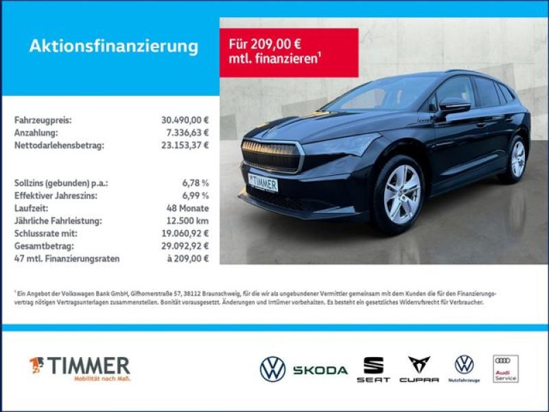 SKODA  Enyaq 60 LOFT +AHK+WÄPU +MATRIX +ACC +RKAM +19", Schwarz Magic Perleffekt