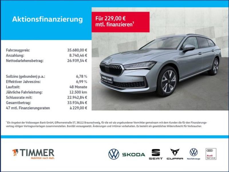 SKODA  Superb Combi Selection 2.0 TDI AHK*Navi*ACC*RFK*, Pebble Silber Metallic