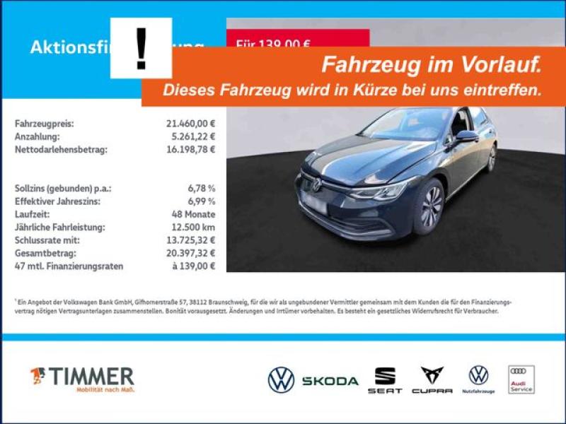 VW  Golf VIII 1.5 TSI MOVE +LED +ACC +VIRTUAL +NAVI, Deep Black Perleffekt