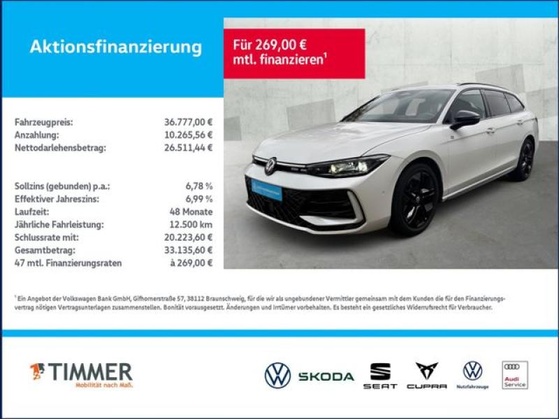 VW  Passat Variant R-Line 2.0 TDI DSG *PANO*BLACK ST, Oryxweiß Perlmutteffekt