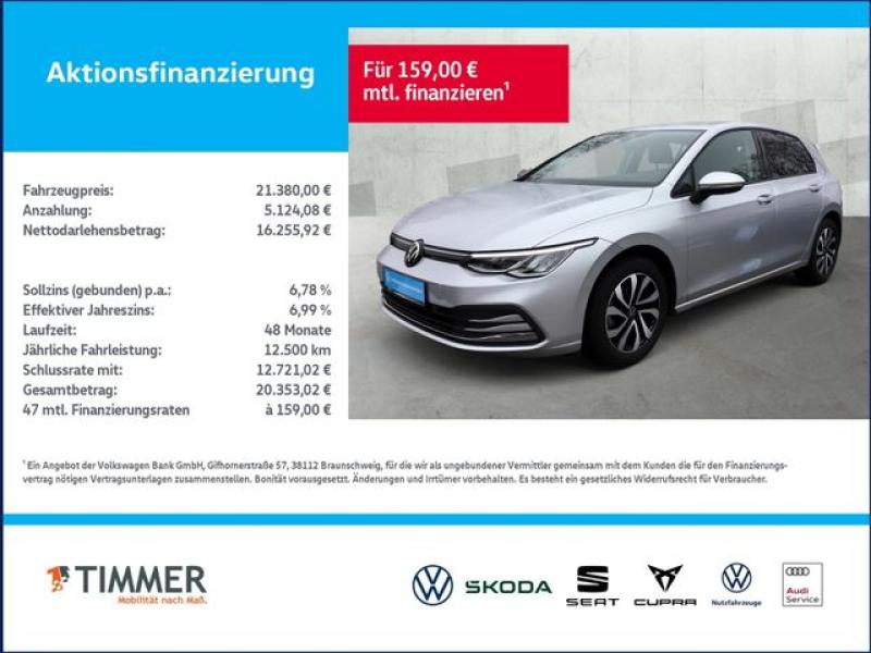 VW  Golf VIII 1.5 TSI ACTIVE +LED +ACC +VIRTUAL +IQ., Reflexsilber Metallic