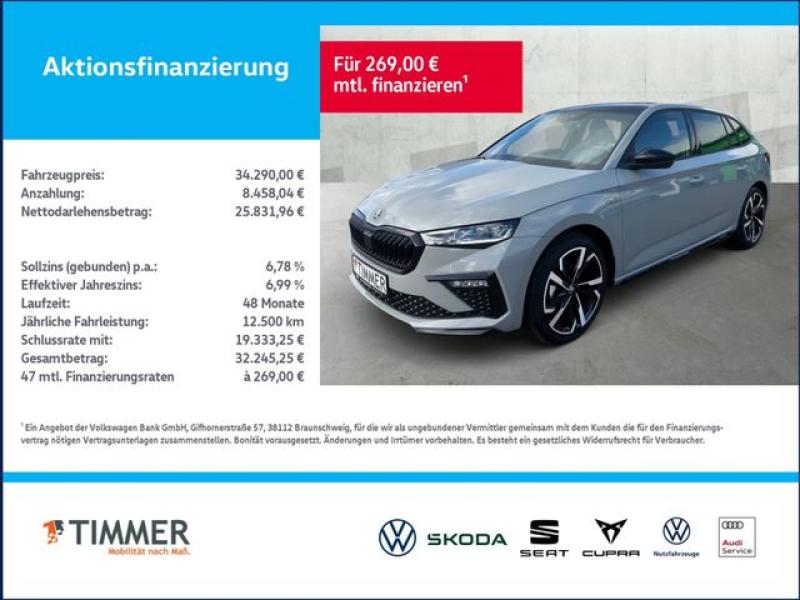 SKODA  Scala 1.5 TSI Monte Carlo*DSG*AHK*LED*ACC*, Stahl-Grau