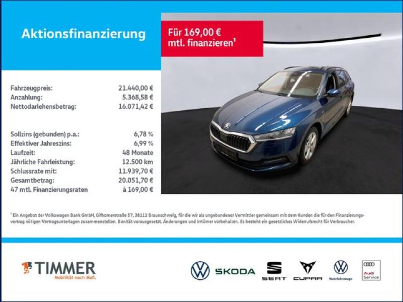 SKODA  Octavia Combi 1.5 eTSI DSG CLEVER +LED +RKAM +NA, Lava Blau Metallic