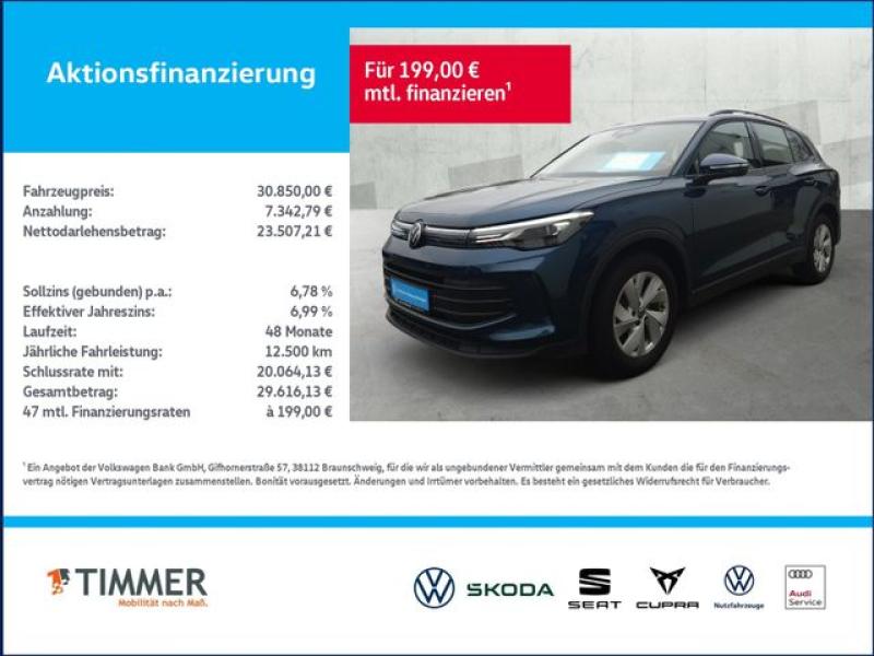 VW  Tiguan 1.5 eTSI +AHK+RFK+LED+GJR+, Nightshade Blue Metallic