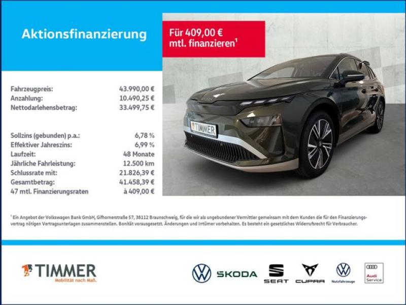 SKODA  Enyaq 60 Loft *AHK*SMARTLINK*WÄRMEPUMPE*, Olibo-Grün Metallic