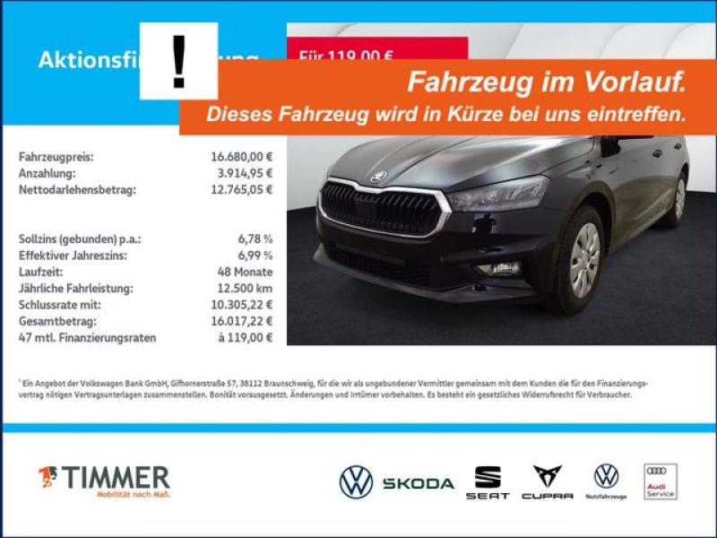 SKODA  Fabia 1.0 TSI +LED +VIRTUAL +DAB +KLIMA +PDC +AL, Black Magic Perleffekt
