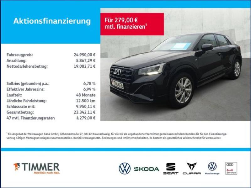 AUDI  Q2 35 TFSI S tronic S LINE +LED +ACC +RKAM +VIRT, Mythosschwarz Metallic