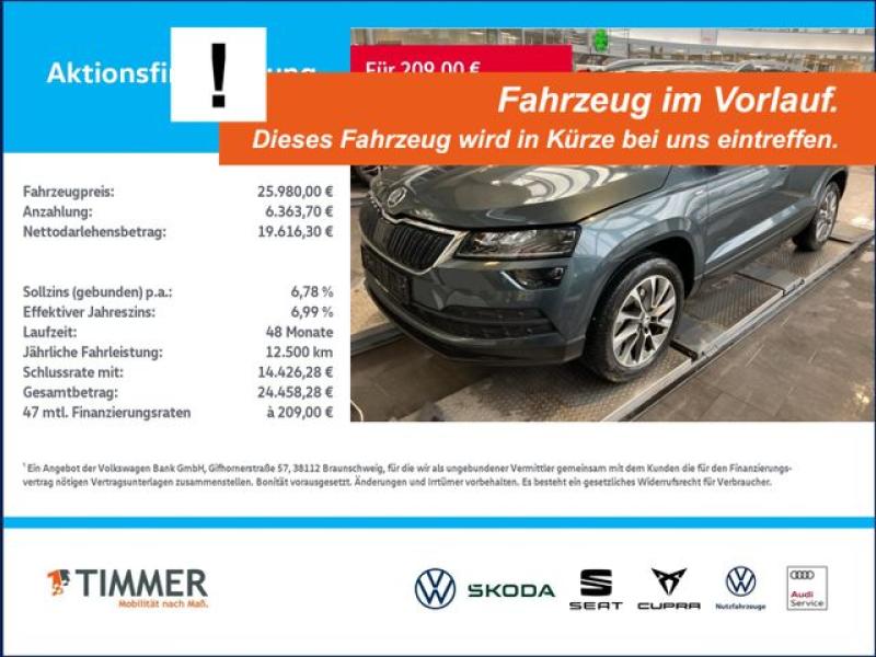 SKODA  Karoq 1.5 TSI DSG +CLEVER +LED +ACC +NAVI +SHZ +, Quarz Grau Metallic