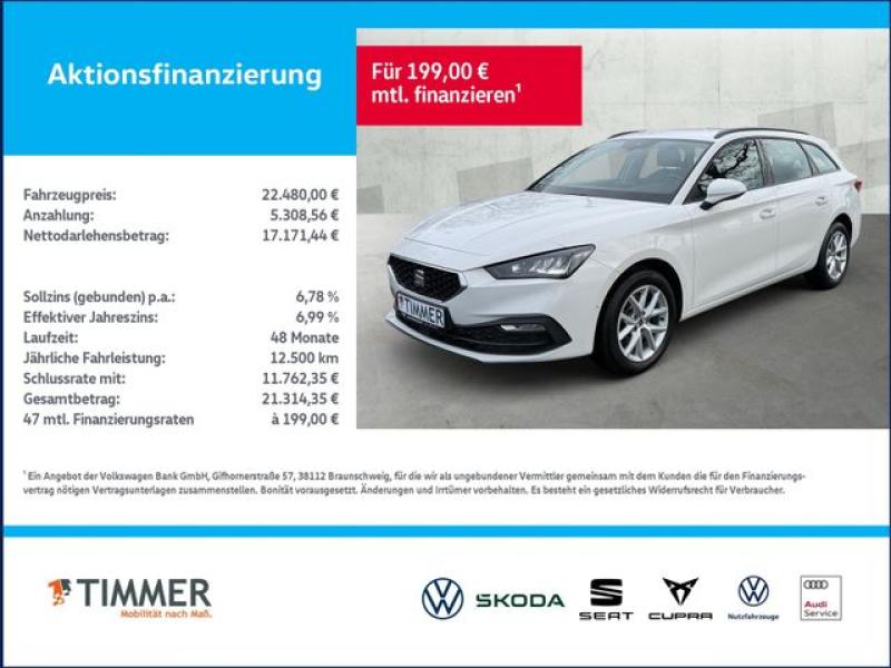 SEAT  Leon ST 2.0 TDI DSG STYLE +LED +NAVI +SHZ +TEMPO, Candy Weiss