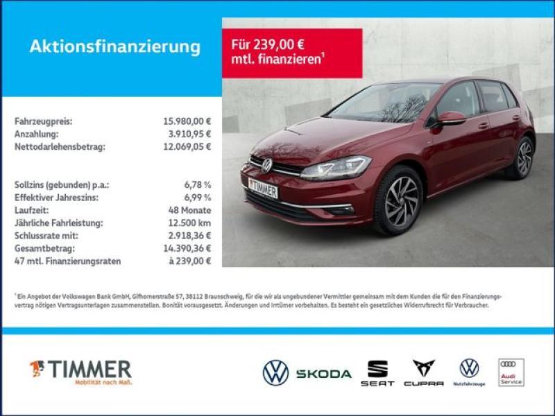 VW  Golf VII 1.0 TSI JOIN +LED +NAVI +SHZ +CLIMA +LM, Cranberry Red Metallic