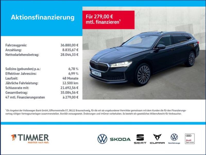 SKODA  Superb Combi 2.0 TDI DSG L&K *AHK *CANTON *MATRI, Ebony Schwarz Metallic