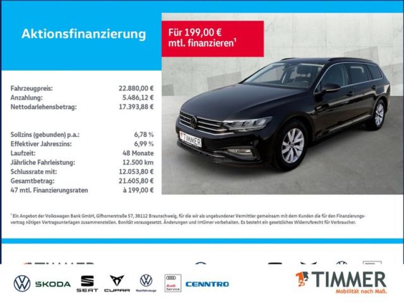 VW  Passat Variant 2.0 TDI DSG BUSINESS +LED +ACC +R, Deep Black Perleffekt