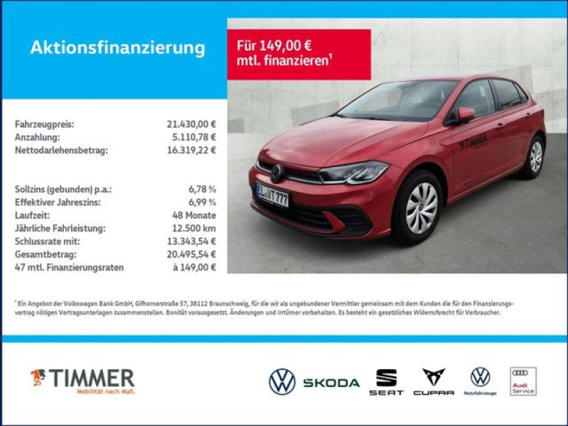 VW  Polo 1.0 TSI Life *ALLSEASON*NAVI*IQ.DRIVE*AIR C, Kings Red Metallic
