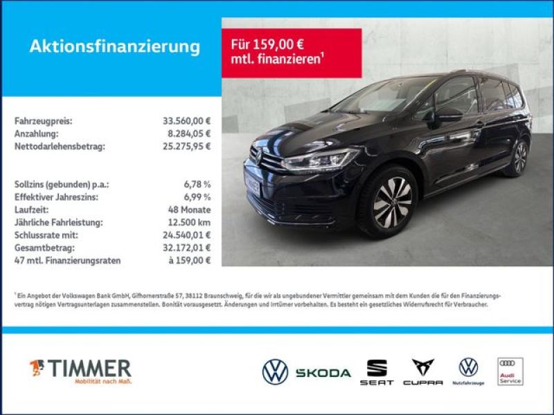 VW  Touran 1.5 TSI DSG GOAL +7-SITZE +AHK +IQ.LIGHT, Grenadillschwarz Metallic