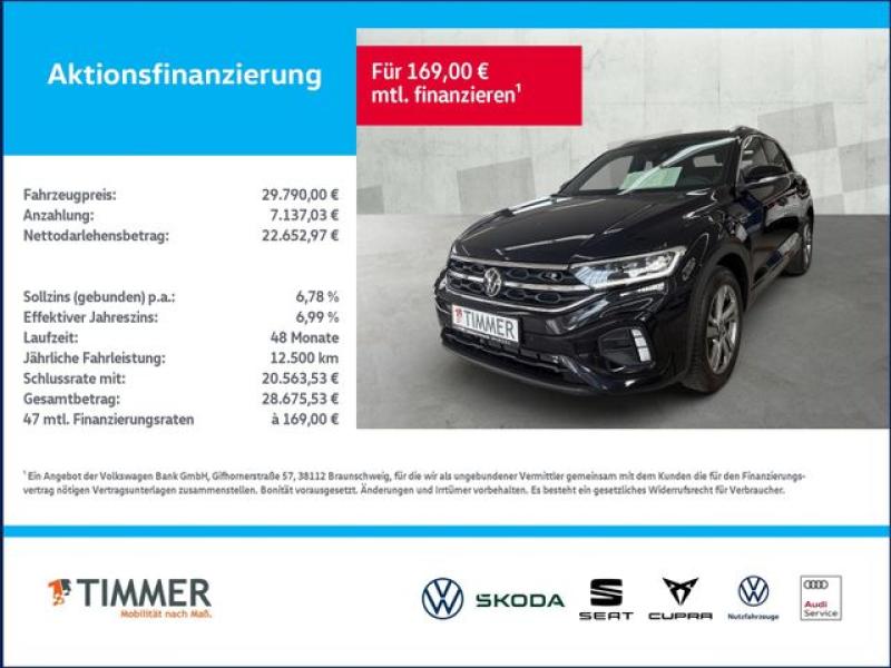 VW  T-Roc 1.5 TSI DSG R-LINE +AHK +RKAM +ACC +APP +N, Deep Black Perleffekt