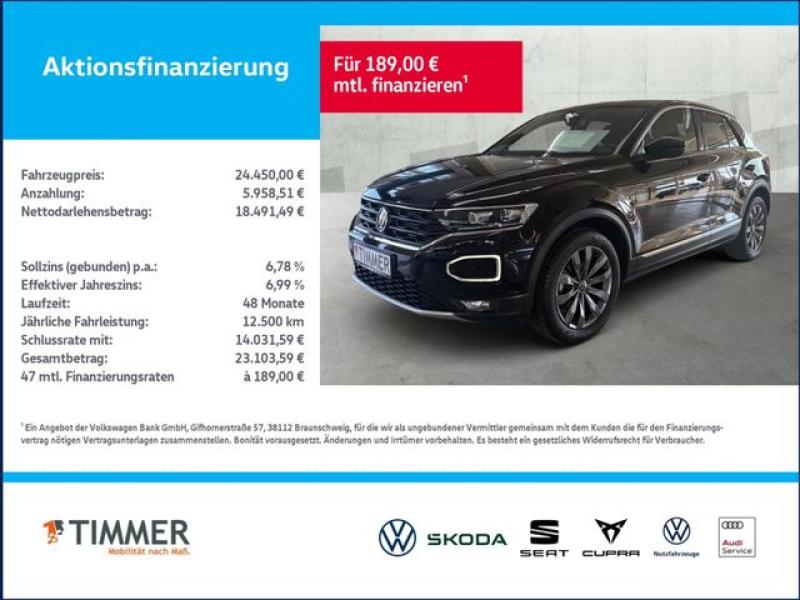VW  T-Roc 1.5 TSI DSG SPORT +LED +ACC +SHZ +DAB+ +AP, Deep Black Perleffekt