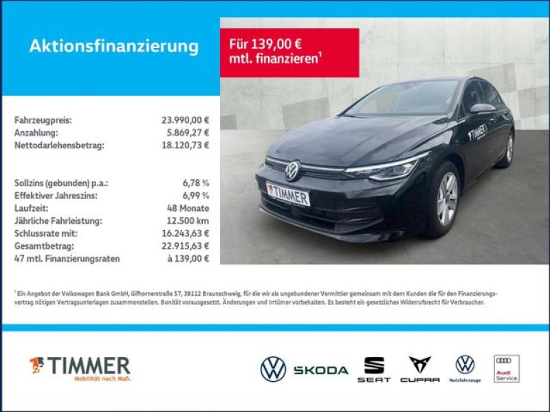 VW  Golf Life 1,5TSI*SHZG*VIRT COCKPIT*CARPLAY*LED*, Grenadillschwarz Metallic