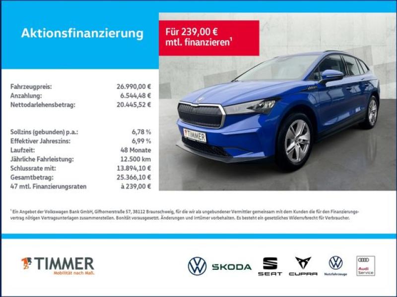 SKODA  Enyaq iV 50 Loft 109KW (148PS) DSG*LED*DAB*TEMPO, Energy Blau