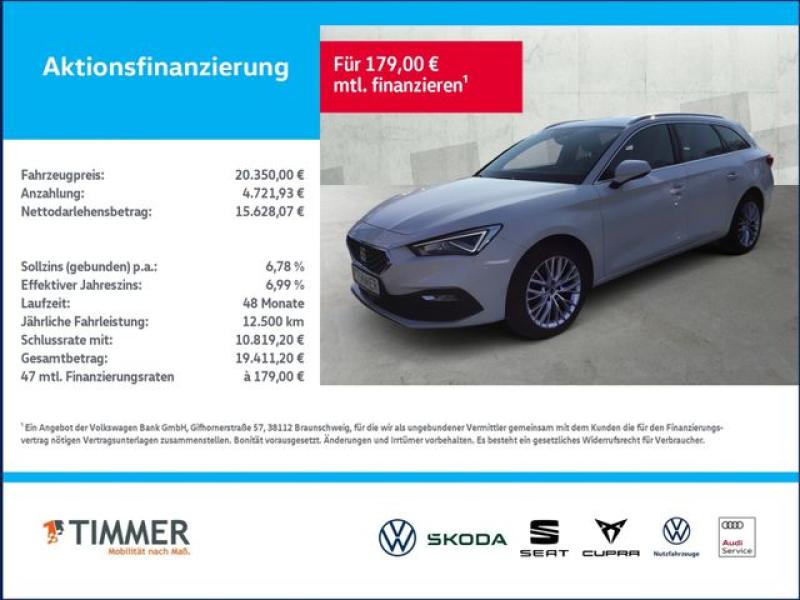 SEAT  Leon ST 2.0 TDI DSG XC +PANO +ACC +LEDER +NAVI +, Weiß