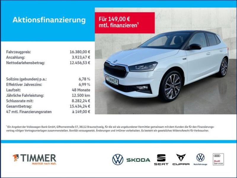 SKODA  Fabia 1.0 TSI DSG First Edition +LED +RKAM +VIRT, Moon Weiß Perleffekt