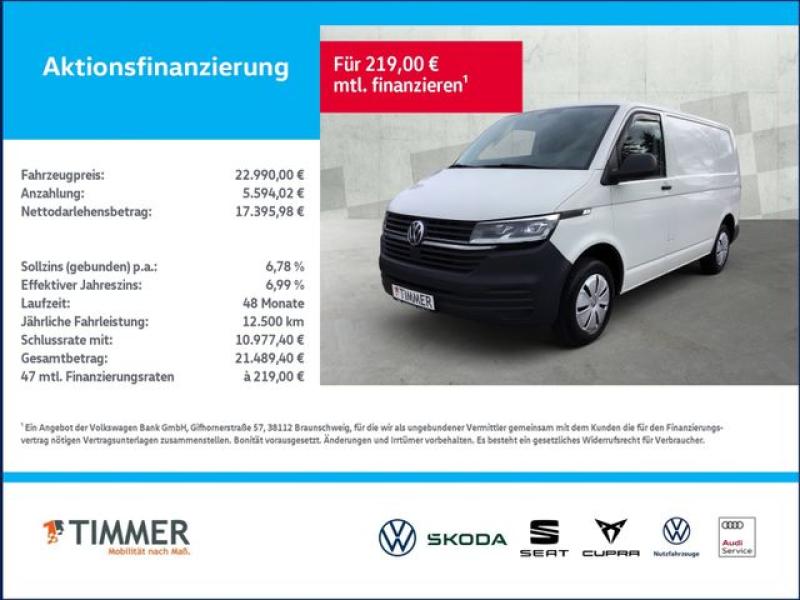 VW  Transporter Kasten T6.1 2.0 TDI L1H1 FWD *AHK*LE, Candy-Weiß