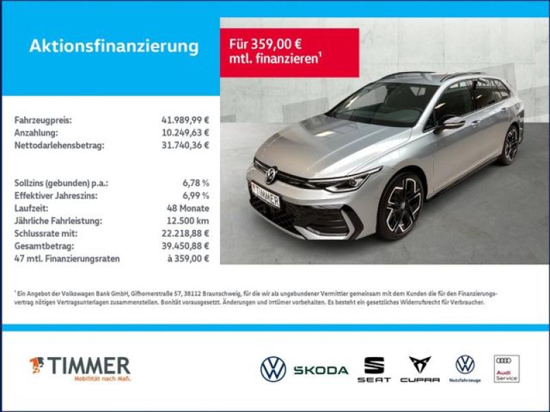 VW  Golf Variant R-Line 2,0 TDI SCR DSG, Oyster Silver Metallic