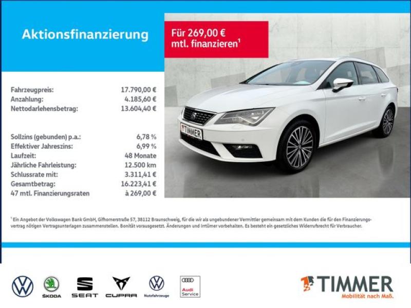 SEAT  Leon ST 1.5 TSI XCELLENCE +AHK +BEATS +PANO +LED, Nevada Weiss