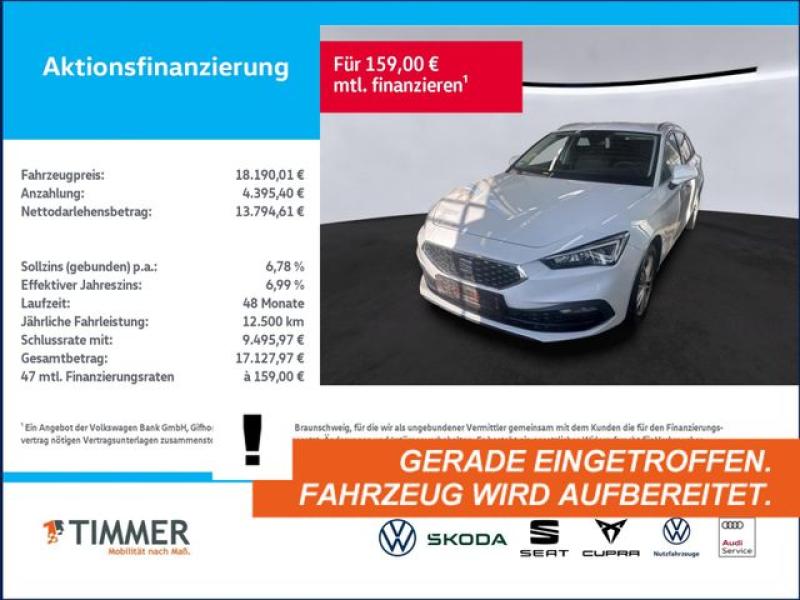 SEAT  Leon ST 2.0 TDI DSG XCELLENCE +LED +RKAM +STHZG, Nevada Weiß Metallic