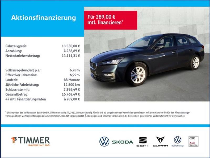 SEAT  Leon ST 1.5 TSI STYLE +AHK +LED +ACC +NAVI +SHZ, Magnetic Grau Metallic