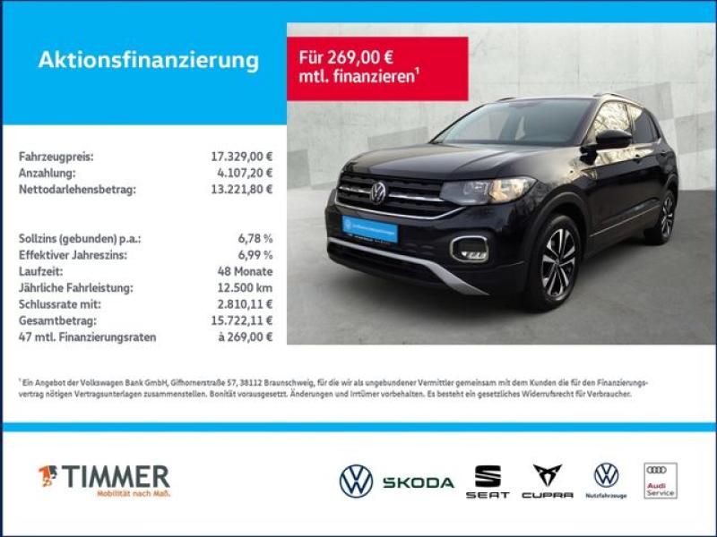 VW  T-Cross 1.0 TSI United OPF DSG *ACC*SITZHEIZUNG*, Deep Black Perleffekt