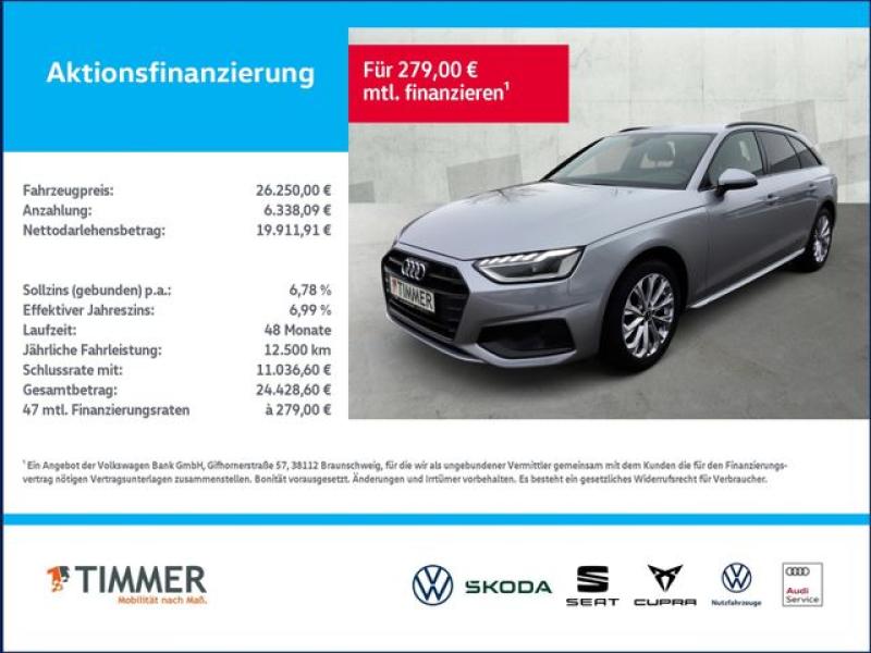 AUDI  A4 Avant 35 TDI S tronic ADVANCED +PANO +LED +AC, Florettsilber Metallic