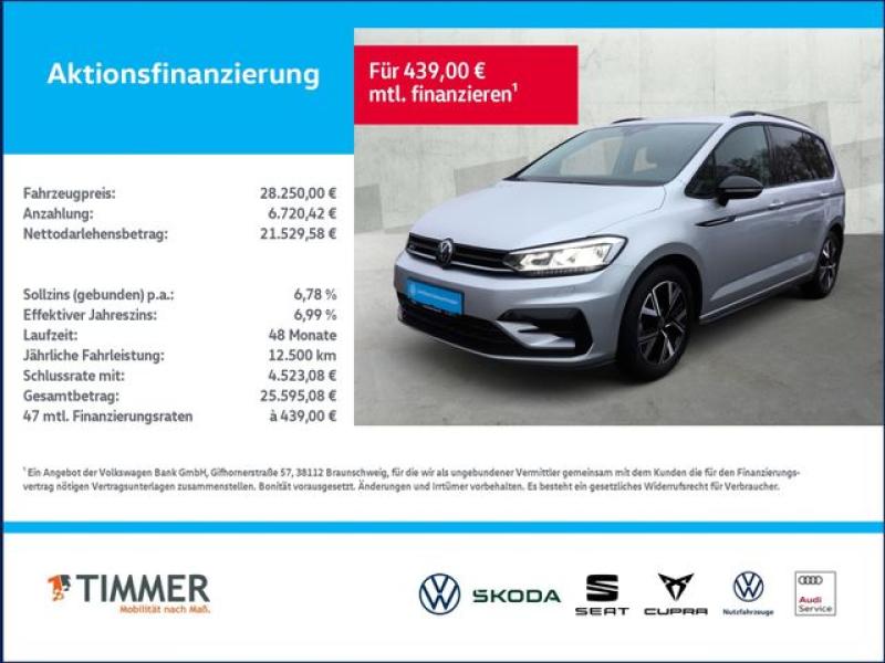 VW  Touran 1.5 TSI DSG High R-Line*NAVI*KAMERA*BLACK, Reflexsilber Metallic