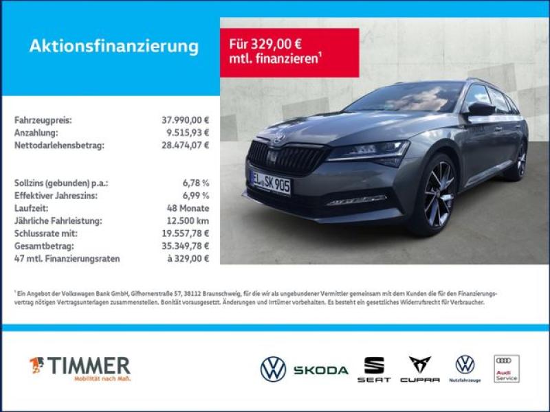 SKODA  Superb Combi 2.0 TDI DSG Sportline AHK*RFK*COLUM, graumetallic
