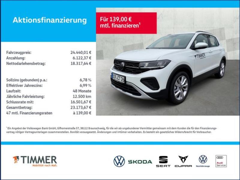 VW  T-Cross 1.0 l TSI DSG Life *KAMERA*GJREIFEN*SITZ, Pure White