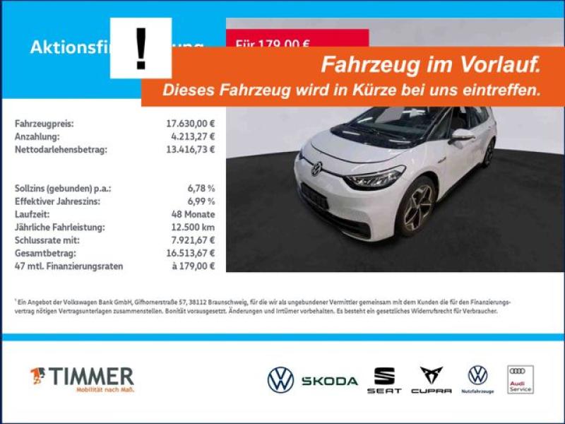 VW  ID.3 PURE PERF. 55 kWh +LED +CARPLAY +NAVI +SHZ, Gletscherweiß Metallic