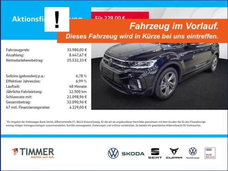VW  T-Roc Cabriolet 1.5 TSI DSG R-LINE +AHK +LED +AC, Deep Black Perleffekt