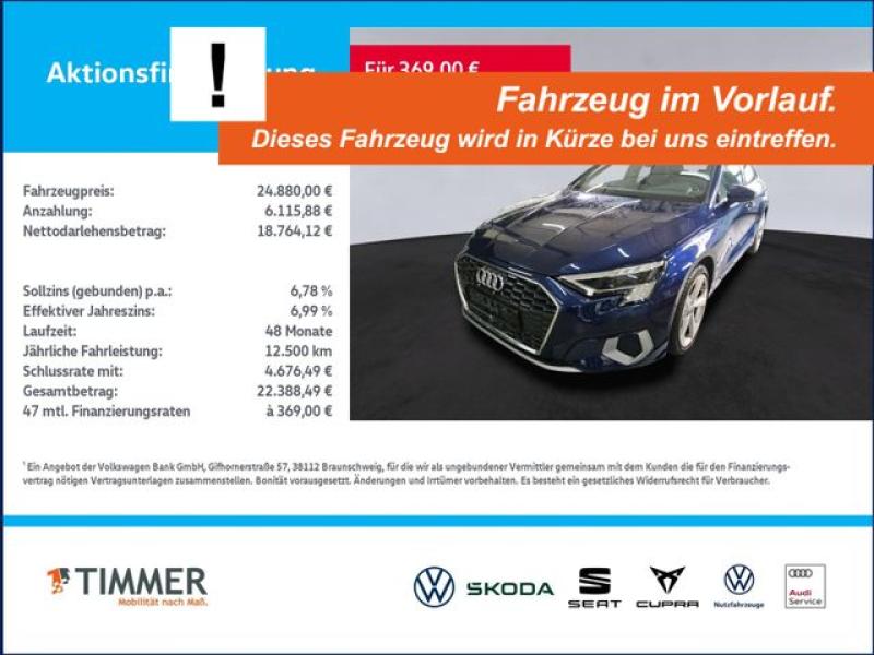AUDI  A3 Sportback 35 TFSI S tronic ADVANCED +B&O +MAT, Navarrablau Metallic