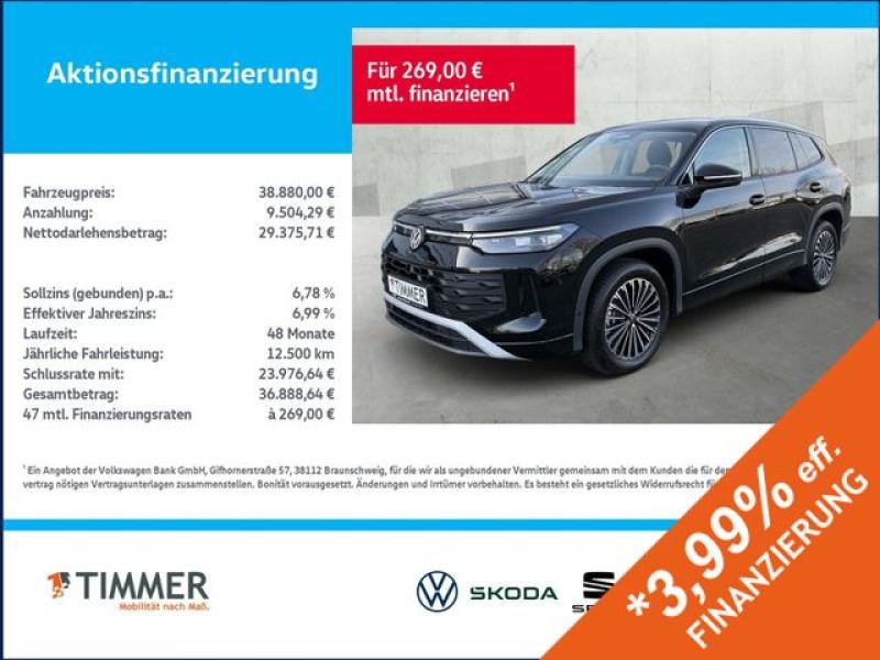 VW  Tayron 1.5 eTSI DSG LIFE +AHK +LED +RKAM +ACC +A, Grenadillschwarz Metallic