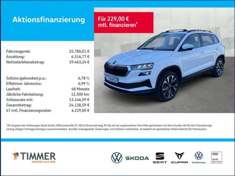 SKODA  Karoq 1.5 TSI DSG STYLE +LED +PANO +RKAM +VIRTUA, Moon-Weiß Perleffekt