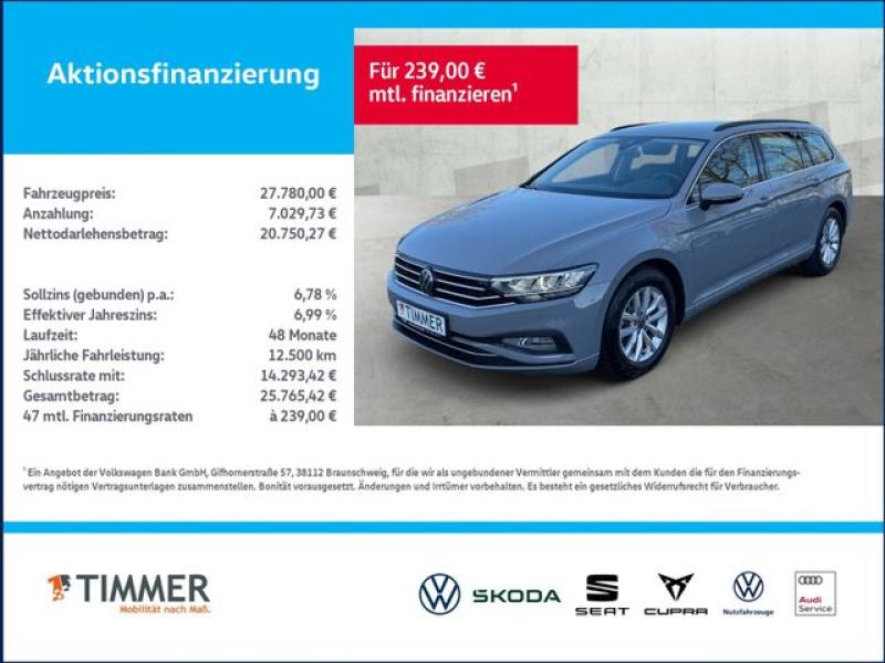 VW  Passat Variant 2.0 TDI DSG BUSINESS +LED +RKAM +, Mondsteingrau