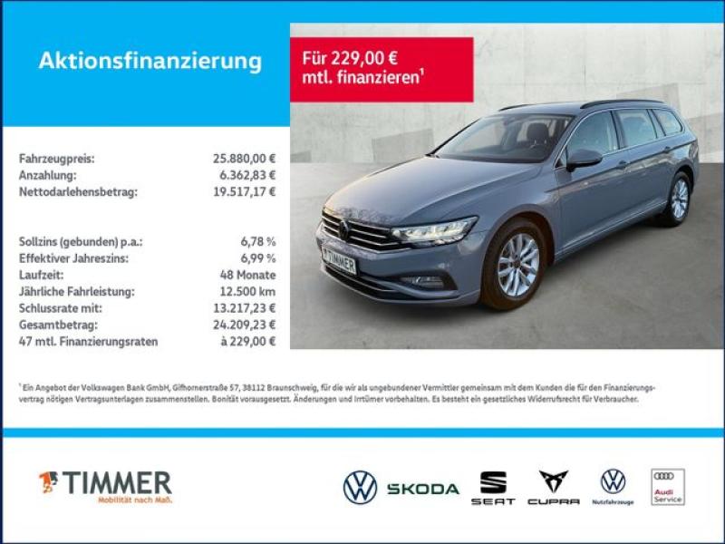 VW  Passat Variant 2.0 TDI DSG BUSINESS +LED +ACC +R, Mondsteingrau